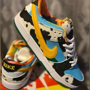Nike🍦Dunk Low SB x Ben & Jerry's Chunky Dunky - CU3244-100 - Men’s Sz: 10 - NWB